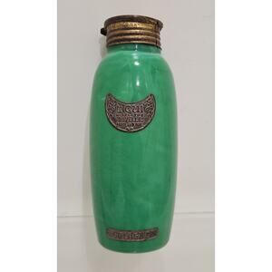 Vintage/ Antique? Le Gui Mistletoe Duvelle Talc Bottle Green Slag Glass